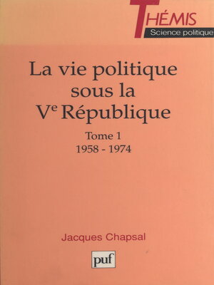 cover image of La Vie politique sous la Ve République (1)